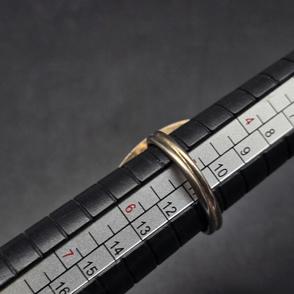 Beau Sterling Floral Oval Ring Gold Wash Size 5 Vintage - Picture 5 of 8